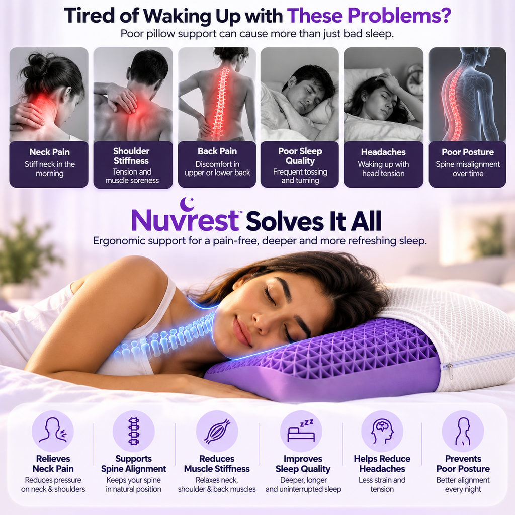 NUVREST® Honeycomb Technology Sleep Pillow